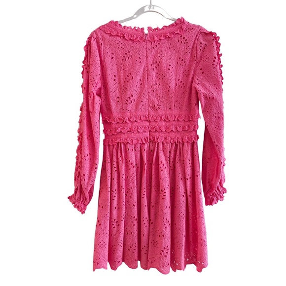 NWT Allison New York - Taylor Pink Eyelet Mini Dress Multiple Sizes Available - Picture 2 of 8